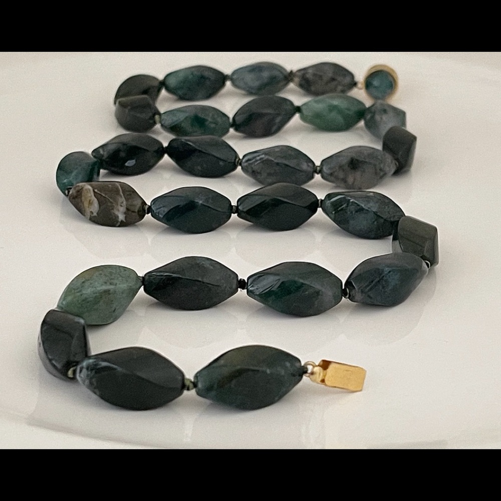Vintage Moss Agate necklace.
